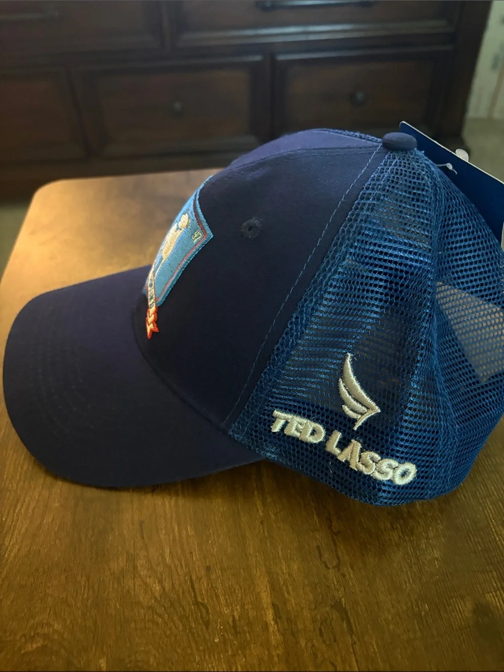 Alec Richmond Navy Logo Mesh Trucker Hat